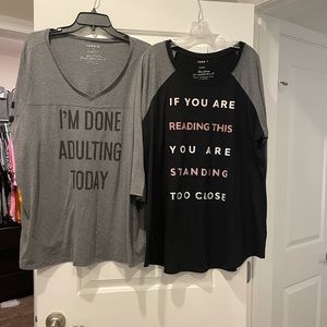 Lot of 2 Torrid T shirts size 3 (22/24)